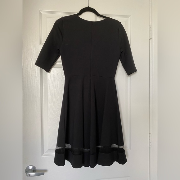 Lulus Black Mesh Skater Dress - Picture 3 of 4